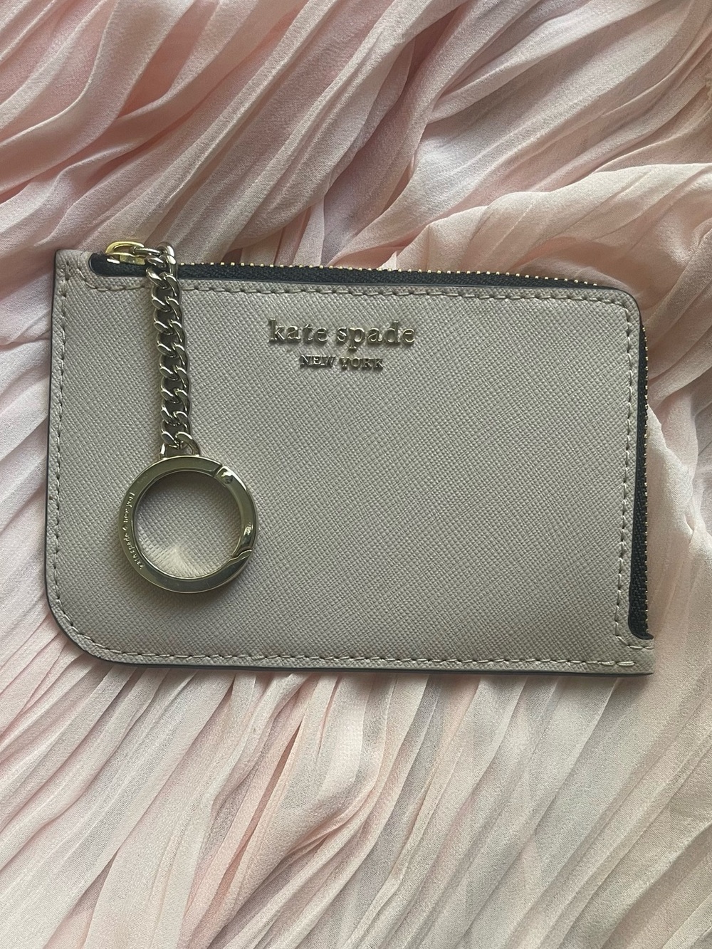 Authentic Kate Spade New York Medium L-Zip Card Holder Wallet / Keychain